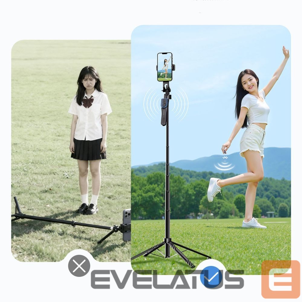 Camera accessory Orico Selfie stick Orico SPN185 1/4" tripod for phone camera with 360 degree rotation Bluetooth 5.2 - black