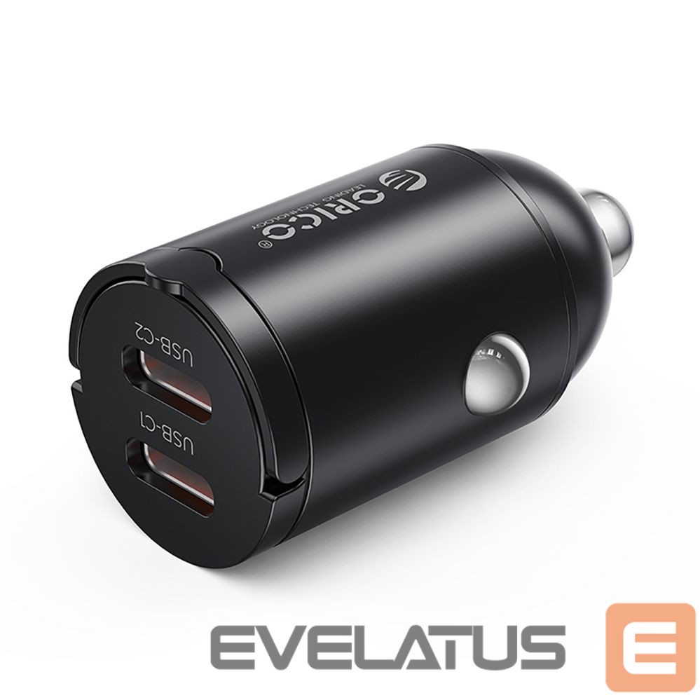Adapter Orico Orico MiniRing 30W 2x USB-C Car Charger - Black