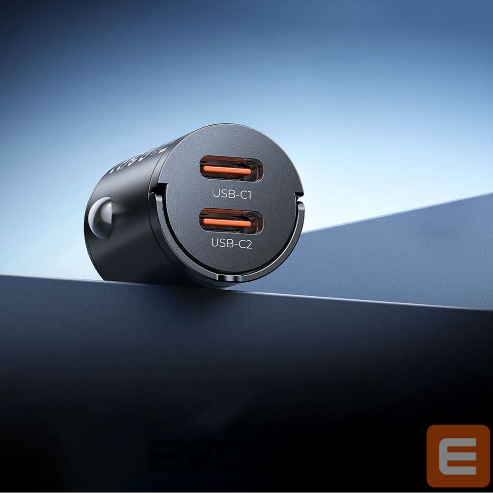 Adapter Orico Orico MiniRing 30W 2x USB-C Car Charger - Black