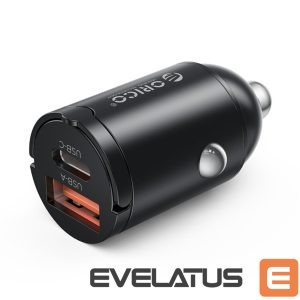 Adapter Orico  Orico MiniRing 30W USB-A + USB-C Car Charger - Black 
