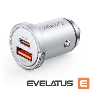 Adapter Orico  Orico MiniRing Pro 45W USB-A + USB-C Car Charger - Silver 
