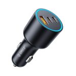 Adapter Orico  Orico HyperDrive 165W USB-A + 2x USB-C Car Charger - Black 