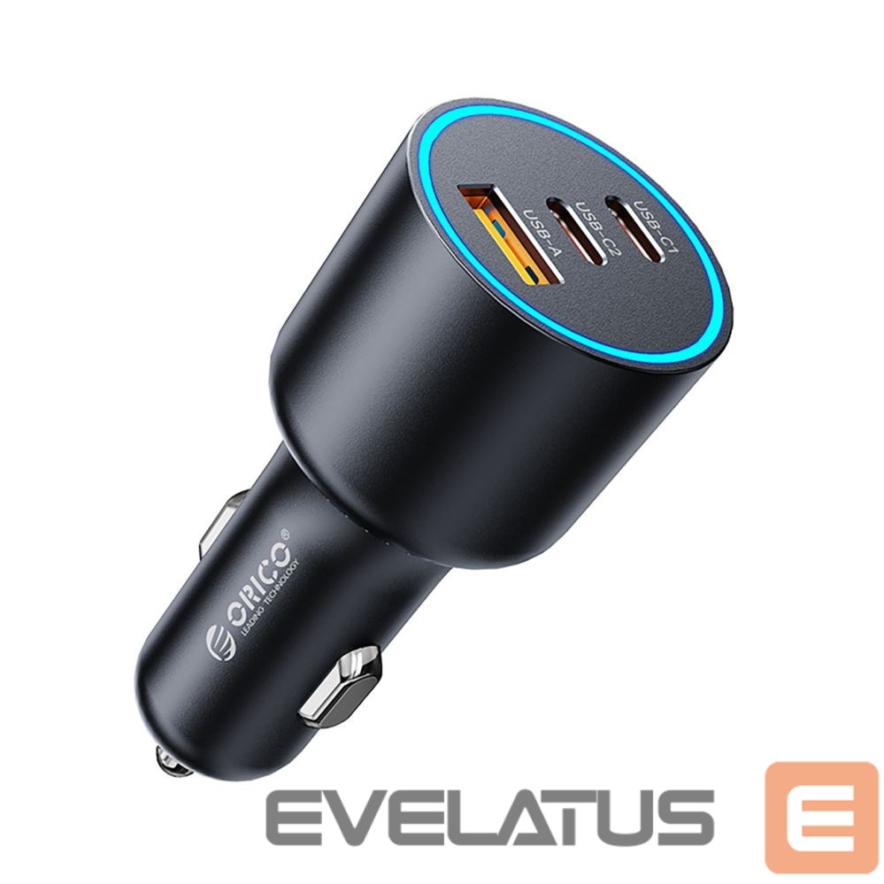 Adapter Orico Orico HyperDrive 165W USB-A + 2x USB-C Car Charger - Black
