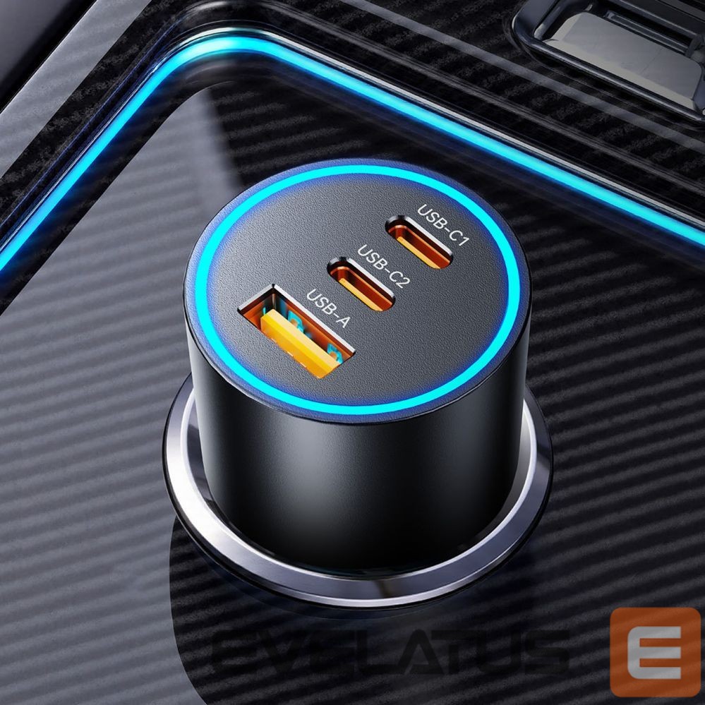 Adapter Orico Orico HyperDrive 165W USB-A + 2x USB-C Car Charger - Black