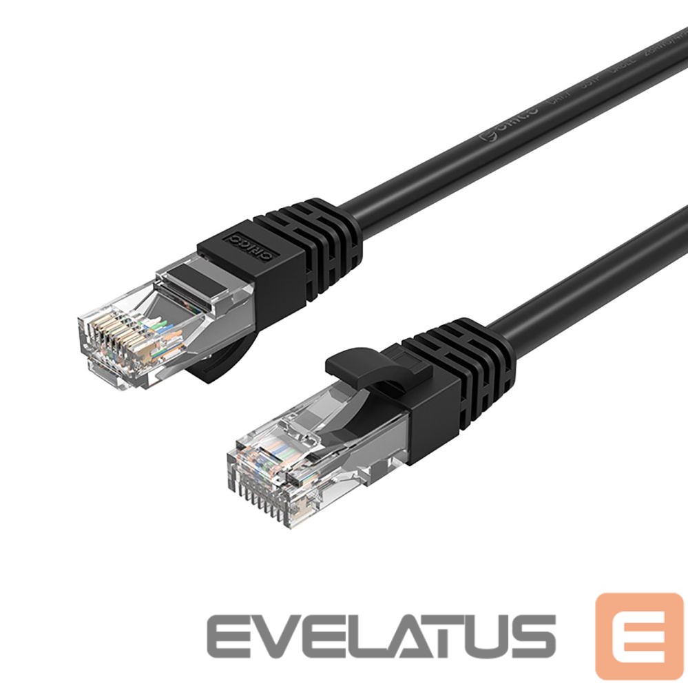 Cable Orico Orico PUG-C6 CAT6 1000Mbps RJ45 Ethernet Network Cable Internet LAN Round 15m - Black