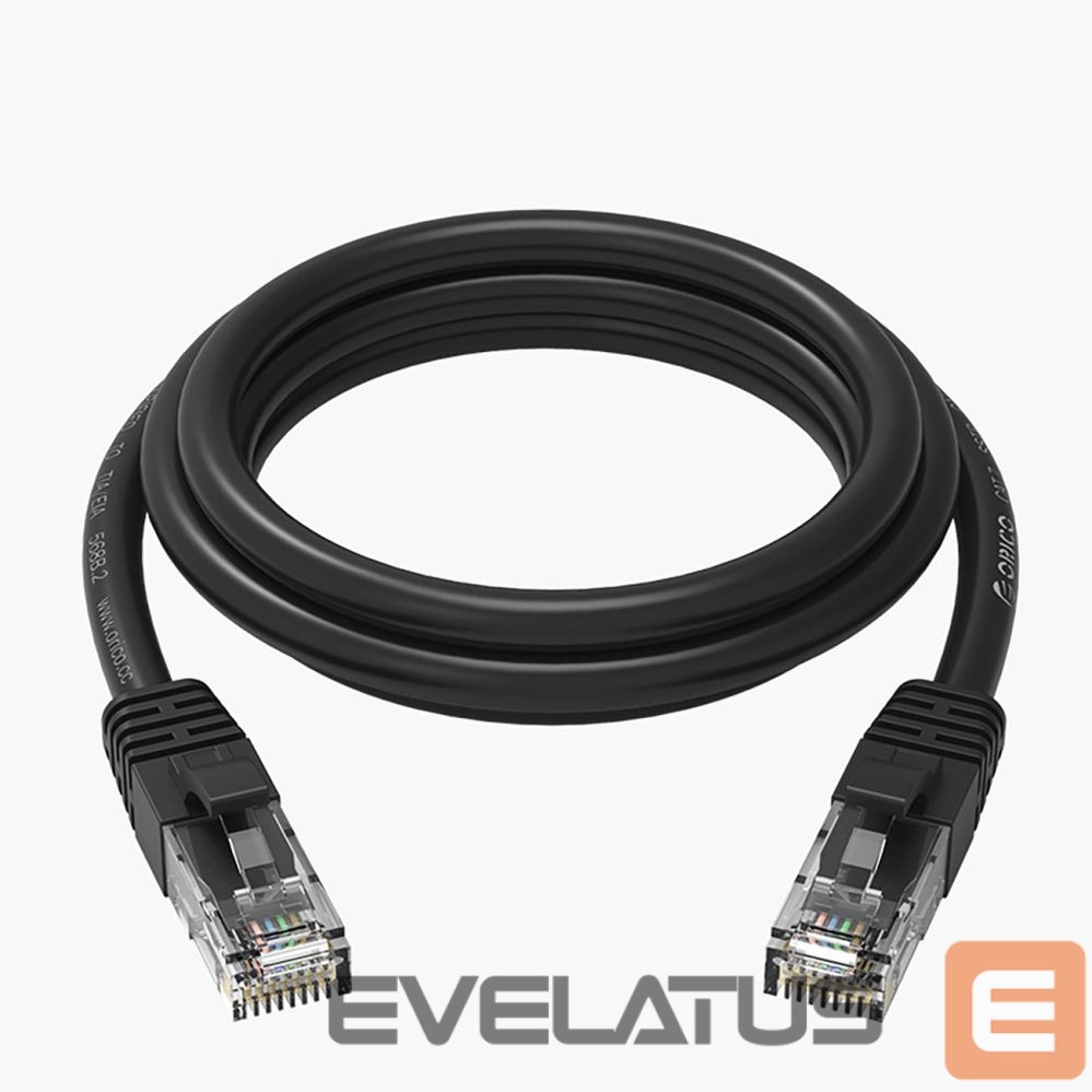 Cable Orico Orico PUG-C6 CAT6 1000Mbps RJ45 Ethernet Network Cable LAN Round 20m - Black