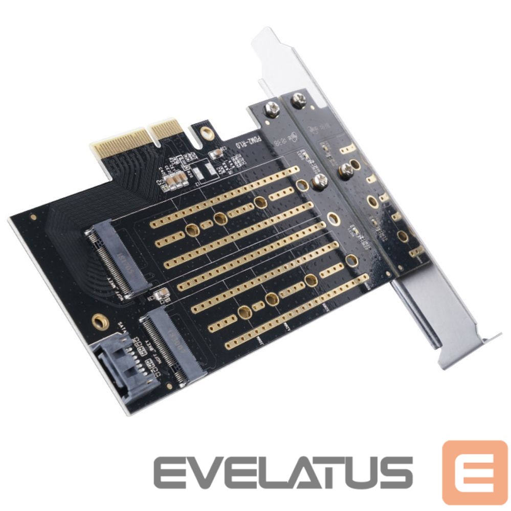 Other Computer Accessory Orico Orico PDM2 PCI-E 3.0 x4 Expansion Card for M.2 NVMe and SATA Drives - Black