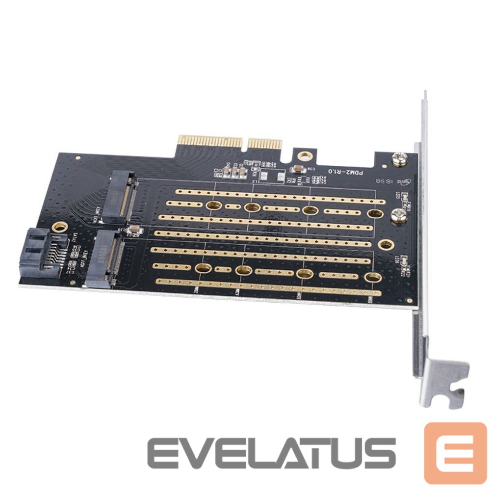 Other Computer Accessory Orico Orico PDM2 PCI-E 3.0 x4 Expansion Card for M.2 NVMe and SATA Drives - Black