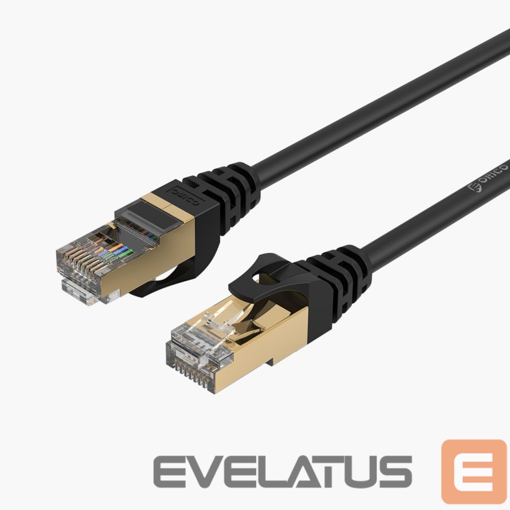 Cable Orico Orico PUG-C7 CAT7 10Gbps RJ45 Ethernet Network Cable Internet LAN Round 20m - Black