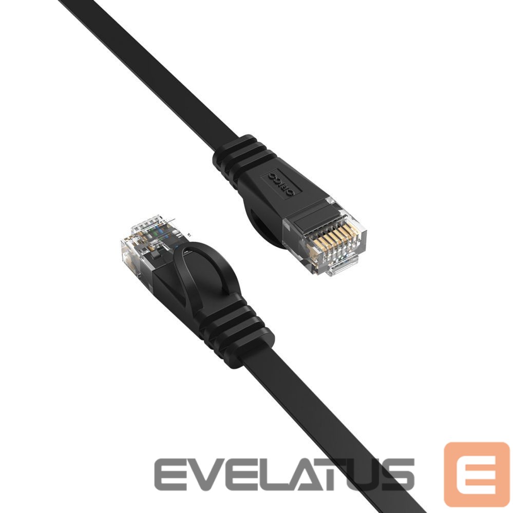 Cable Orico Orico PUG-C7B CAT7 10Gbps RJ45 Ethernet Network Cable Internet LAN Flat 3m - Black