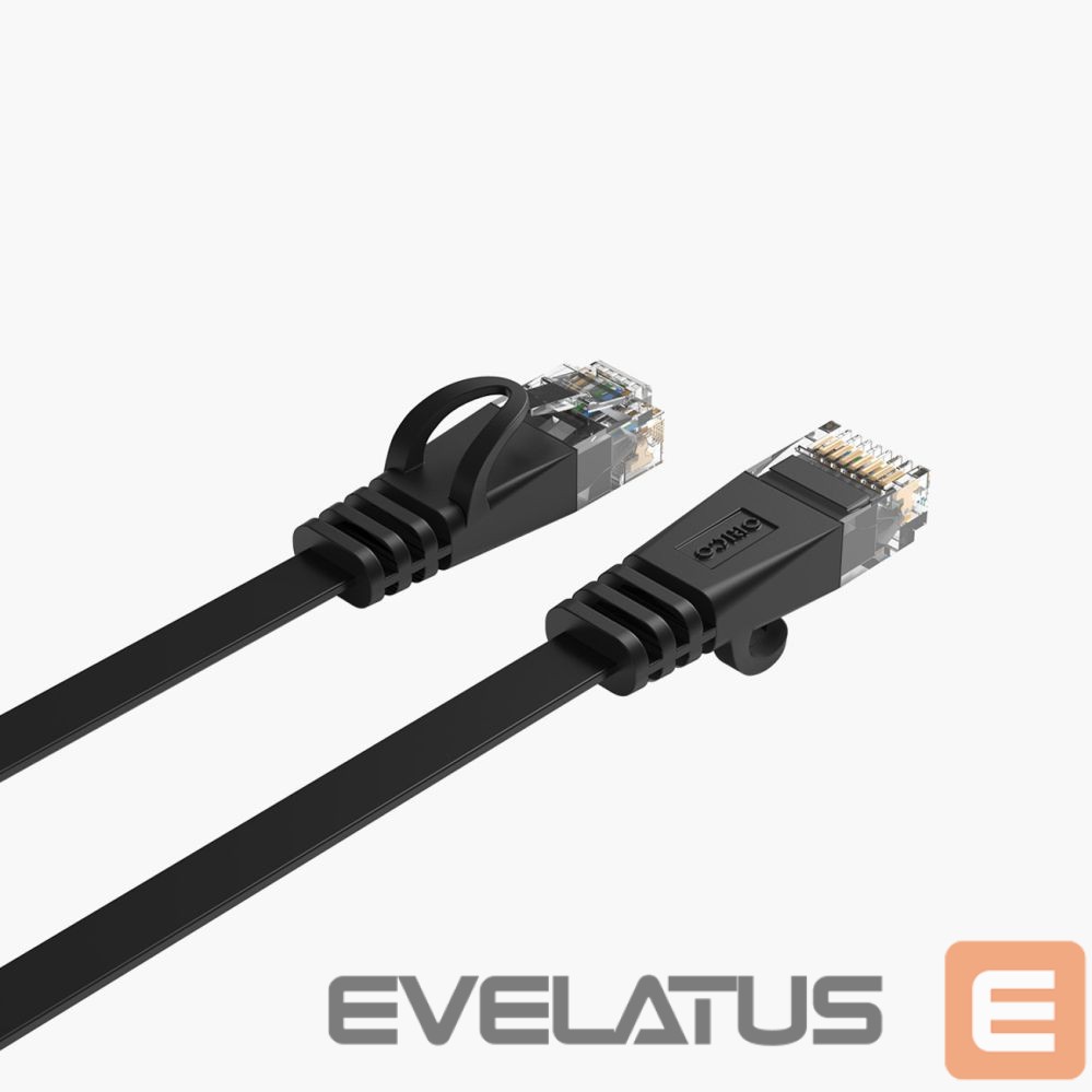 Cable Orico Orico PUG-C7B CAT7 10Gbps RJ45 Ethernet Network Cable Internet LAN Flat 8m - Black