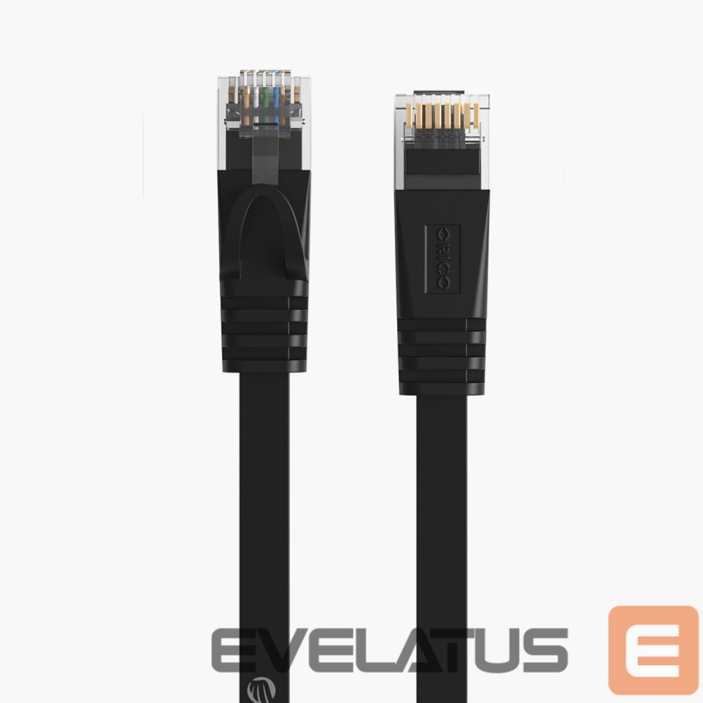 Cable Orico Orico PUG-C7B CAT7 10Gbps RJ45 Ethernet Network Cable Internet LAN Flat 8m - Black
