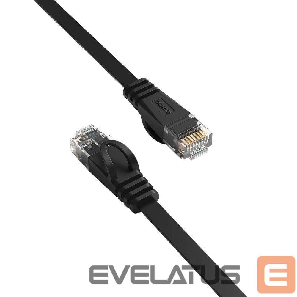 Cable Orico Orico PUG-C7B CAT7 10Gbps RJ45 Ethernet Network Cable Internet LAN Flat 15m - Black