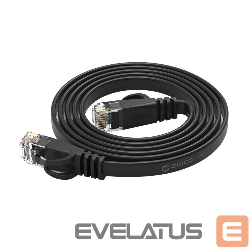 Cable Orico Orico PUG-C7B CAT7 10Gbps RJ45 Ethernet Network Cable Internet LAN Flat 15m - Black