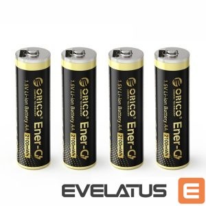Accumulator Orico  Orico Ener-G EG5C Lithium Battery 1.5V 2100mWh AA USB-C Rechargeable Battery with Charging Cable 4 pcs. 