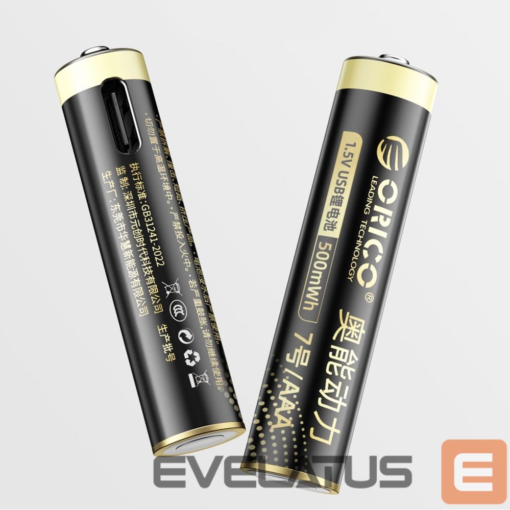Accumulator Orico Orico Ener-G EG7C lithium battery 1.5V 500mWh AAA USB-C rechargeable battery 2 pcs.