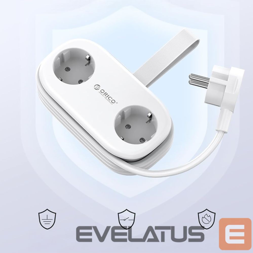 Other Computer Accessory Orico Orico AP3 20W GaN 5in1 Power Strip 2x AC + 2x USB-A + 1x USB-C - White