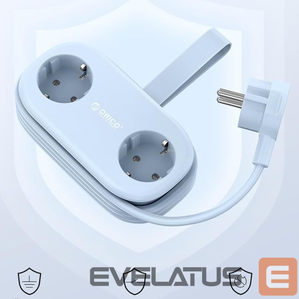 Other Computer Accessory Orico Orico AP3 20W GaN 5in1 Power Strip 2x AC + 2x USB-A + 1x USB-C - Blue