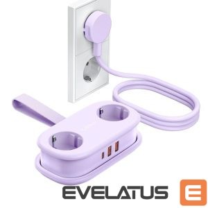 Other Computer Accessory Orico  Orico AP3 20W GaN 5in1 Power Strip 2x AC + 2x USB-A + 1x USB-C - Purple 
