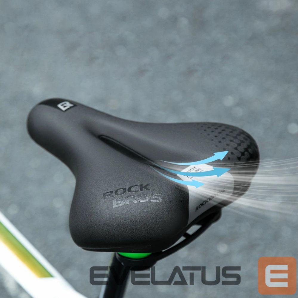 Bicycle accessory Rockbros Rockbros 6876 comfortable ergonomic bicycle saddle - black