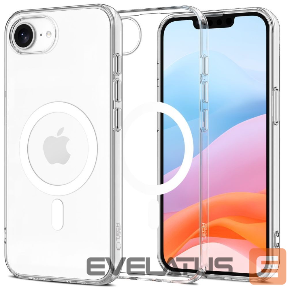 Back panel cover Tech-Protect Tech-Protect FlexAir MagSafe Case for iPhone 16e / 17e - Clear