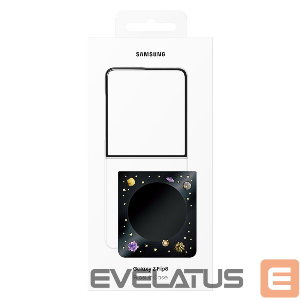Back panel cover Samsung Samsung Flipsuit Case for Samsung Galaxy Z Flip 8 with Interactive LED Card - Black
