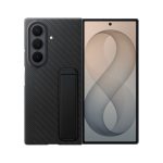 Back panel cover Samsung  Samsung Carbon Standing Case EF-XF971SBE for Samsung Galaxy Z Fold 8 Ultra with stand + 2 anti-reflective films - black 