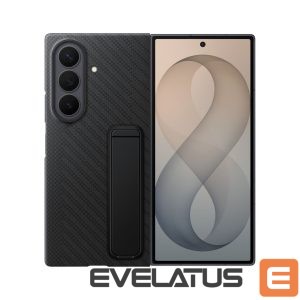Back panel cover Samsung  Samsung Carbon Standing Case EF-XF971SBE for Samsung Galaxy Z Fold 8 Ultra with stand + 2 anti-reflective films - black 