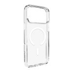 Back panel cover Puro  Puro Lite Mag TPU+PC Case Compatible with MagSafe for iPhone 17 Pro - Transparent with White Ring 