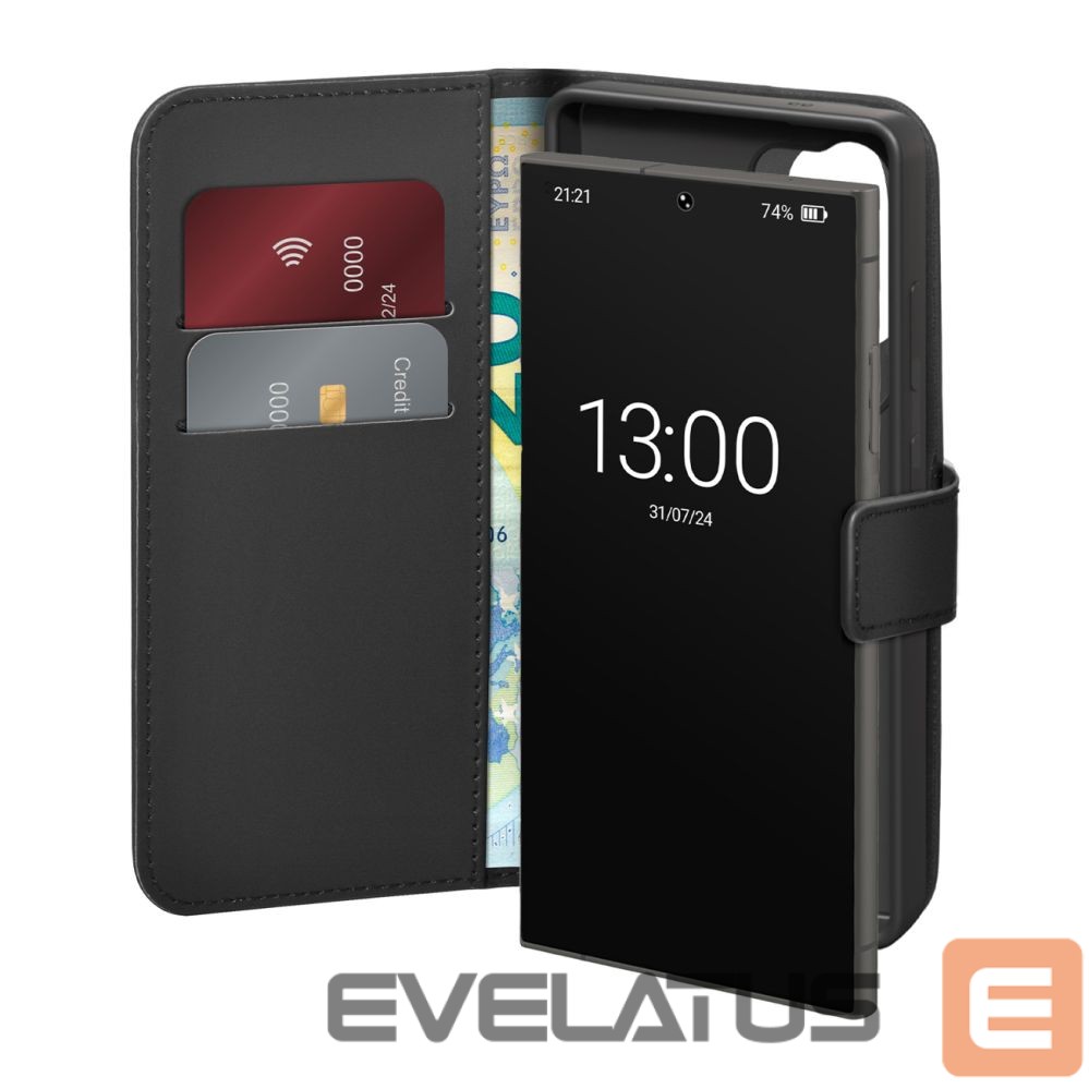 Back panel cover Puro Puro Eco-Leather Case for Samsung Galaxy S26 Ultra with Wallet - Black