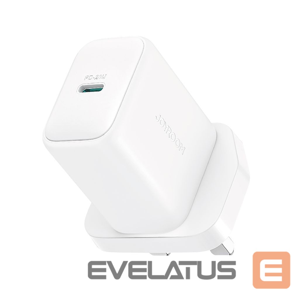 Adapter Joyroom Joyroom JR-TCF20 PD 20W Wall Charger (UK Plug) with 1m USB-C Cable - White