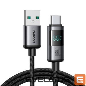 Cable Joyroom  Joyroom S-A16 Pro Prism Series 66W USB-A - USB-C Cable with Display 1.2m - Black 