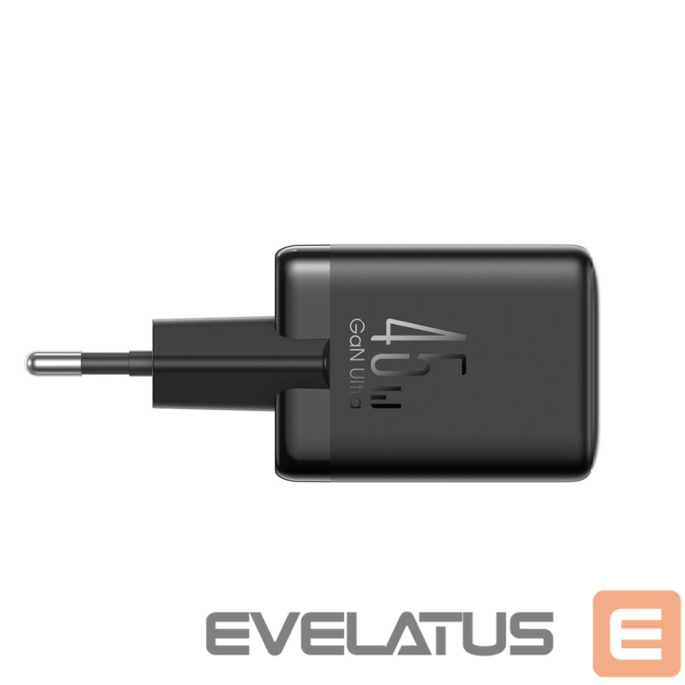 Adapter Joyroom Joyroom JR-TG8 GaN 45W USB-C + USB-A Wall Charger - Black