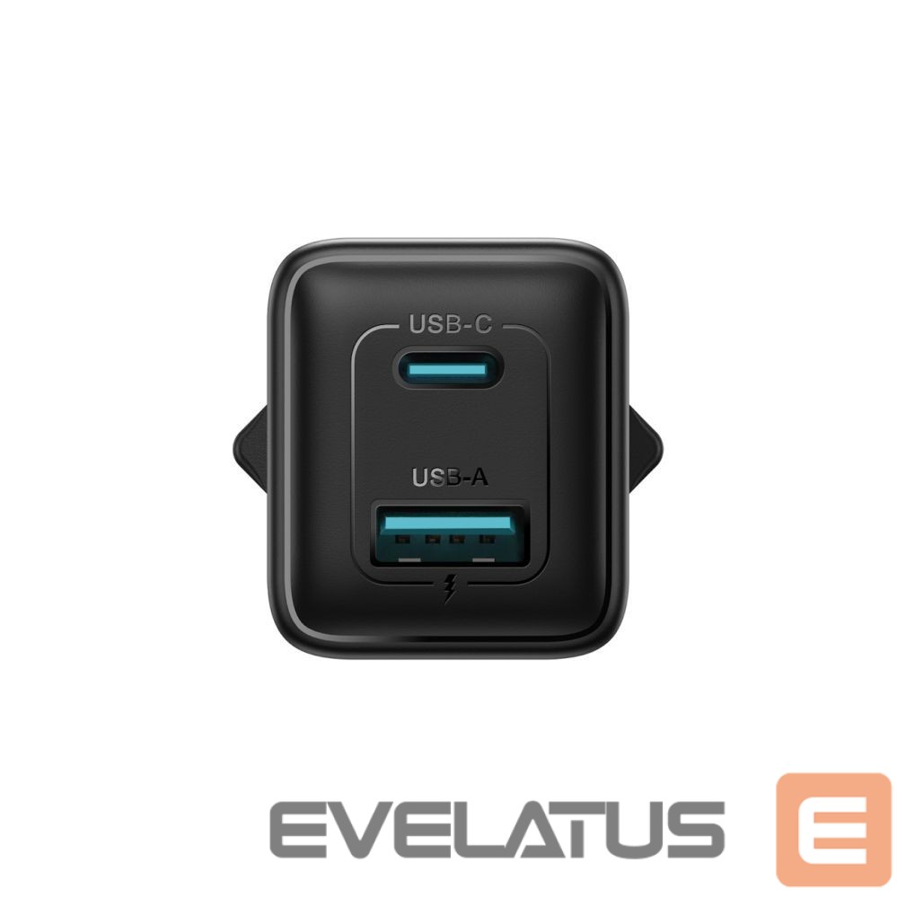 Adapter Joyroom Joyroom JR-TG8 GaN 45W USB-C + USB-A Wall Charger - Black