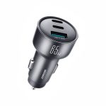 Adapter Joyroom  Joyroom JR-CCN19 65W 3-in-1 car charger Dark gray 