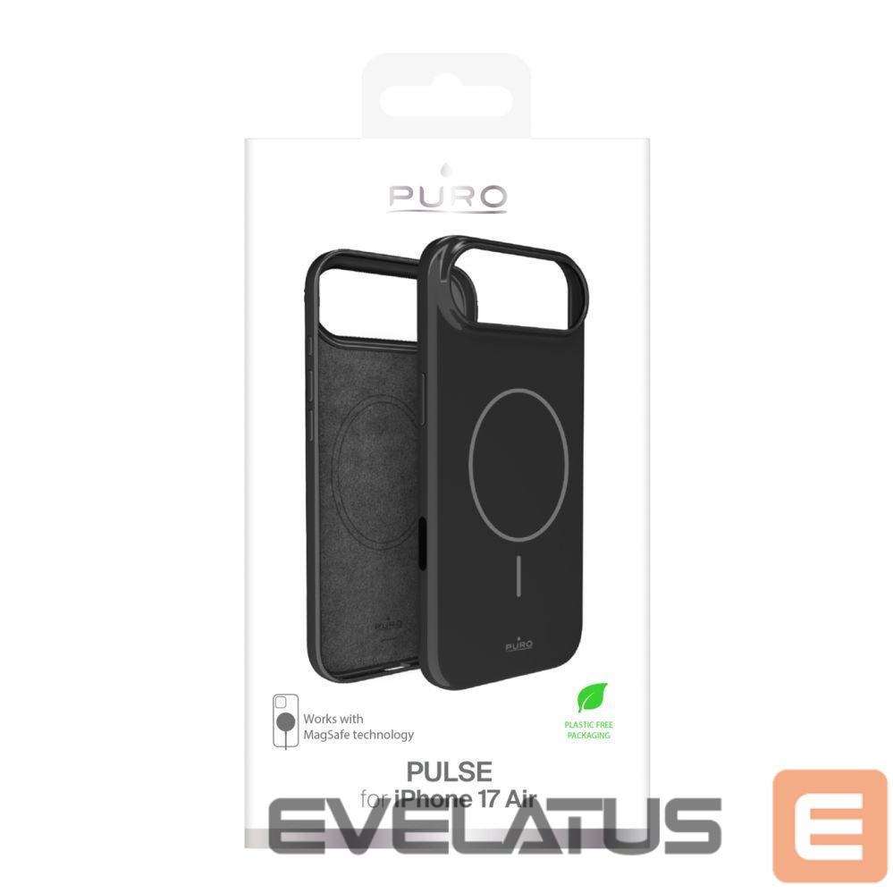Back panel cover Puro Puro Pulse Protective Case for iPhone 17 Air Polycarbonate - Black