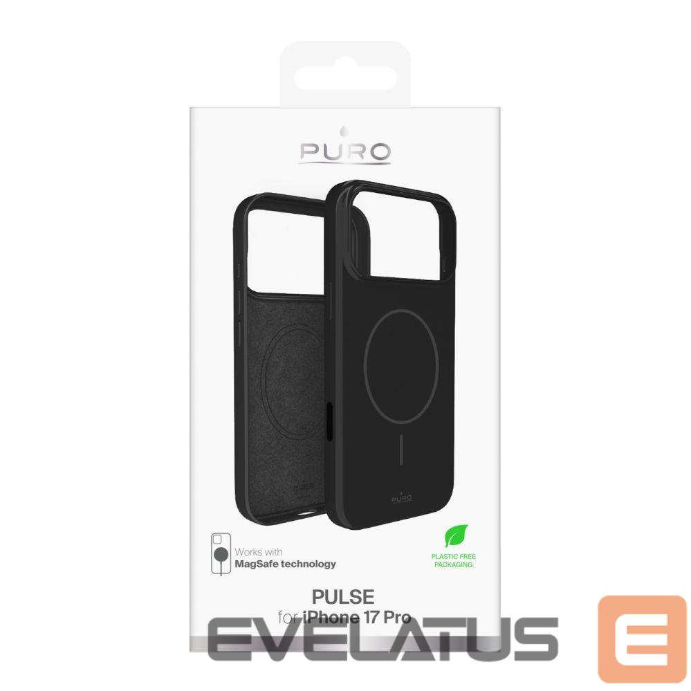 Back panel cover Puro Puro Pulse Protective Case for iPhone 17 Pro Polycarbonate - Black