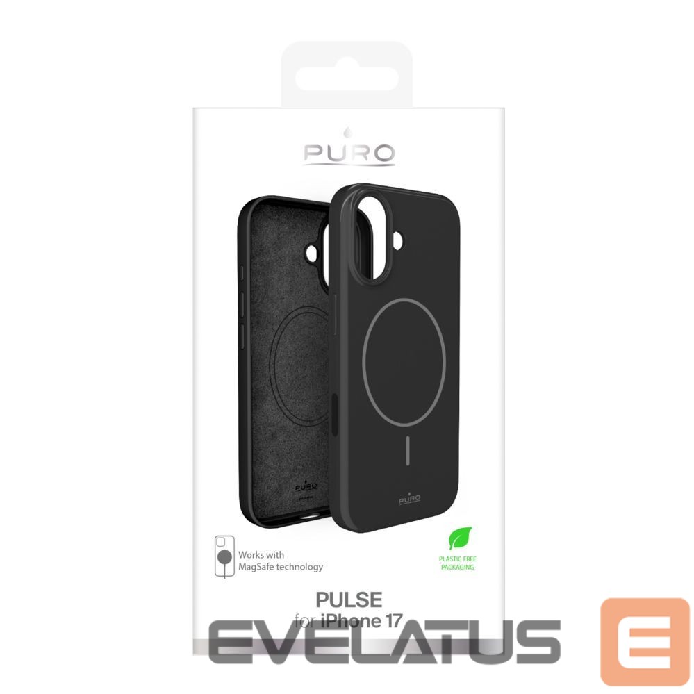 Back panel cover Puro Puro Pulse iPhone 17 Protective Case Polycarbonate - Black