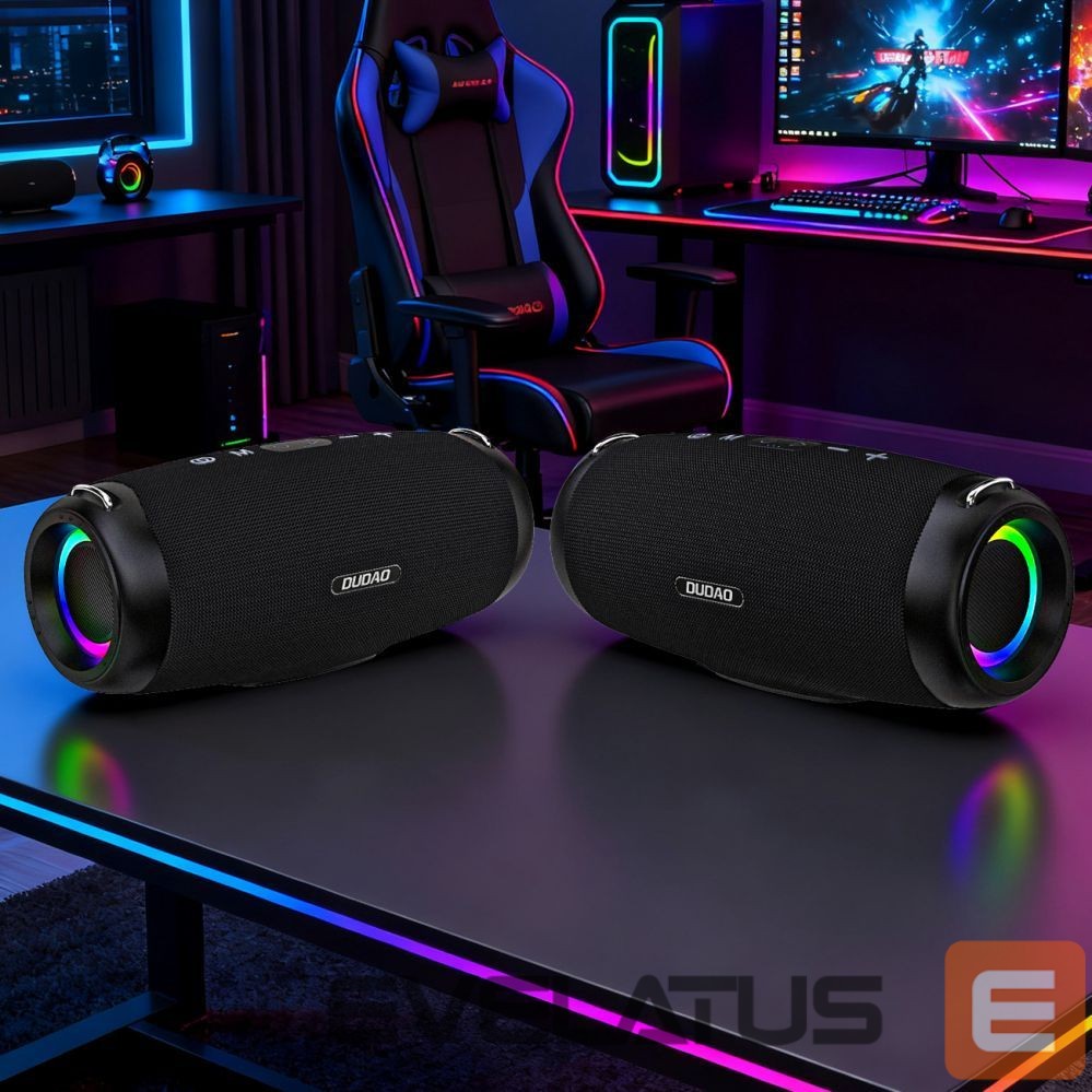 Bluetooth speakers Dudao Dudao Y21Pro Wireless Speaker with RGB Backlight Bluetooth 5.3 - Black