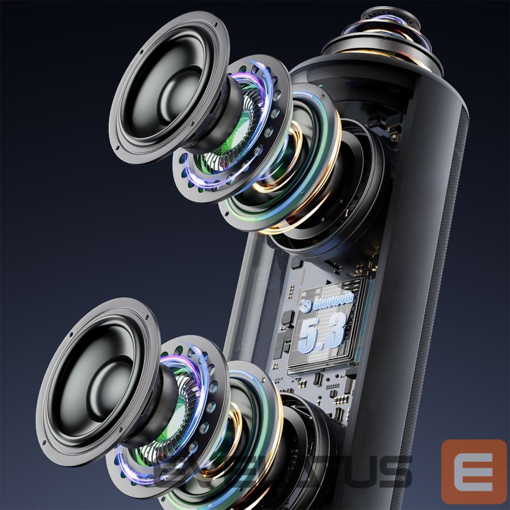 Bluetooth speakers Dudao Dudao Y21Pro Wireless Speaker with RGB Backlight Bluetooth 5.3 - Black