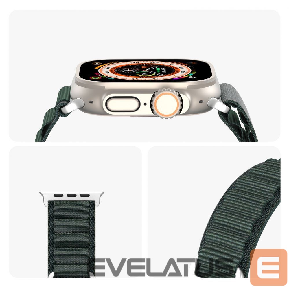 Back panel cover Dux Ducis - Sport strap with buckle for Apple Watch Ultra / 9 / 8 / 7 / 6 / SE / 5 / 4 / 3 / 2 / 1 (42, 44, 45, 49 mm) Dux Ducis Strap GS Version - green