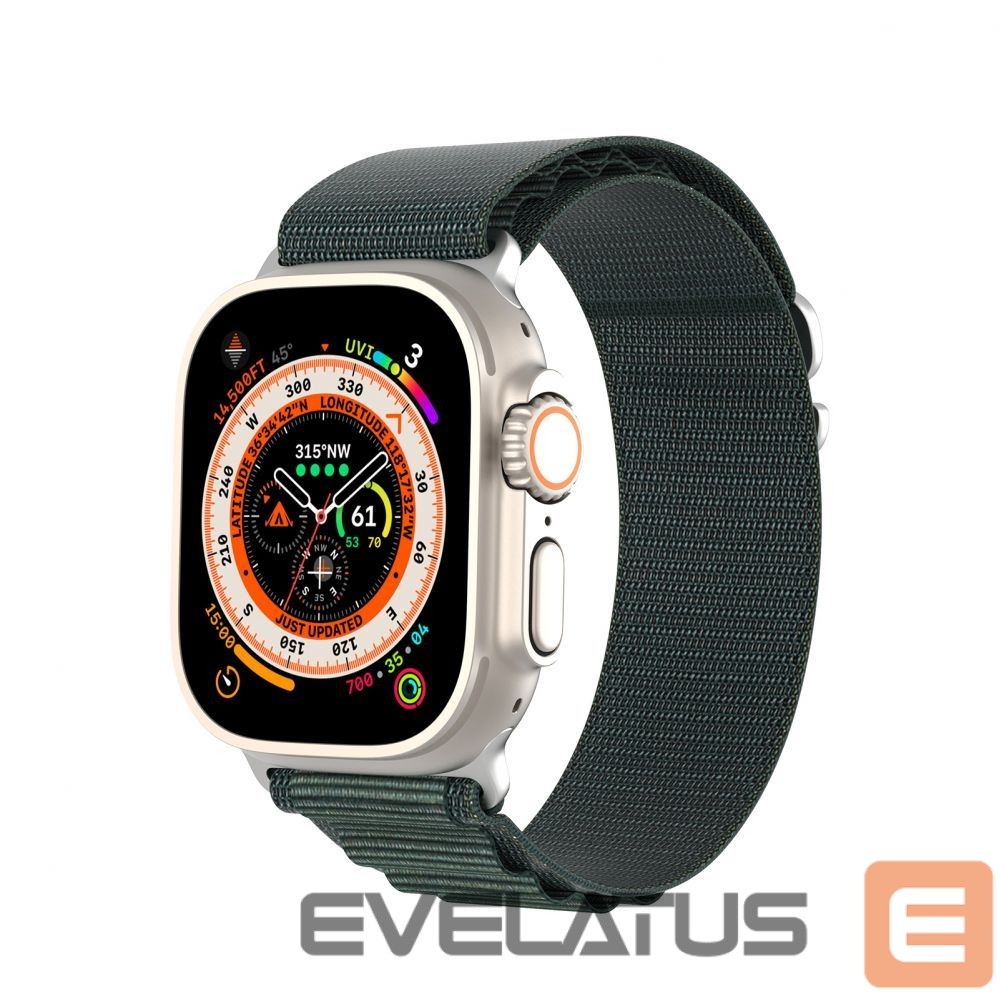 Back panel cover Dux Ducis - Sport strap with buckle for Apple Watch Ultra / 9 / 8 / 7 / 6 / SE / 5 / 4 / 3 / 2 / 1 (42, 44, 45, 49 mm) Dux Ducis Strap GS Version - green