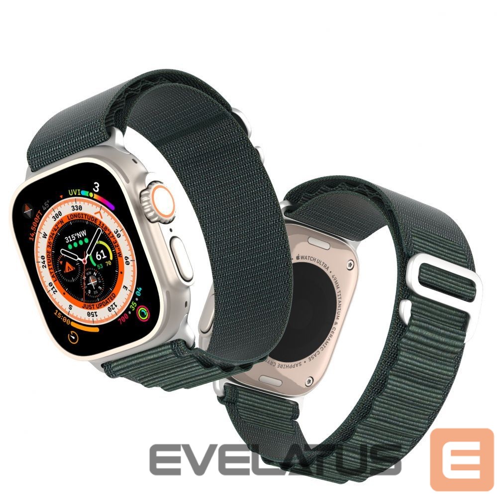 Back panel cover Dux Ducis - Sport strap with buckle for Apple Watch Ultra / 9 / 8 / 7 / 6 / SE / 5 / 4 / 3 / 2 / 1 (42, 44, 45, 49 mm) Dux Ducis Strap GS Version - green