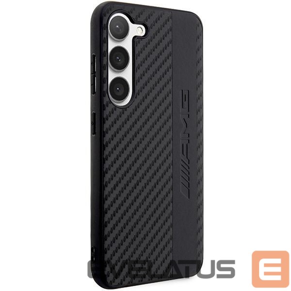 Back panel cover Mercedes-Benz AMG AMHCS23MBLSCA S23+ S916 black/black hardcase Carbon Stripe&Embossed