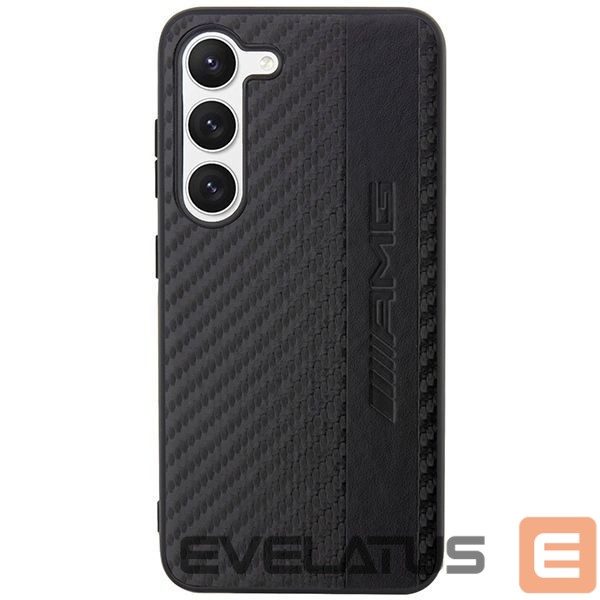 Back panel cover Mercedes-Benz AMG AMHCS23MBLSCA S23+ S916 black/black hardcase Carbon Stripe&Embossed