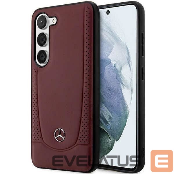 Back panel cover Mercedes-Benz Mercedes MEHCS23MARMRE S23+ S916 red/red hardcase Leather Urban Bengale