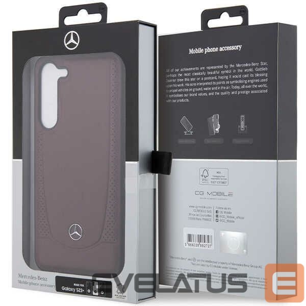 Back panel cover Mercedes-Benz Mercedes MEHCS23MARMRE S23+ S916 red/red hardcase Leather Urban Bengale