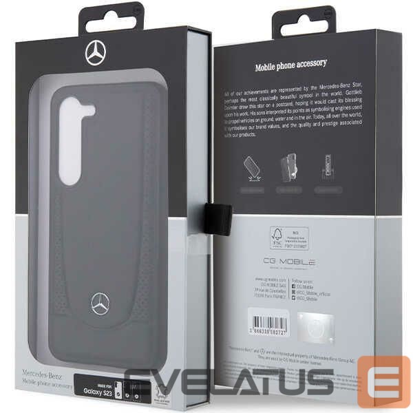 Back panel cover Mercedes-Benz Mercedes Leather Urban case for Samsung Galaxy S23 - black