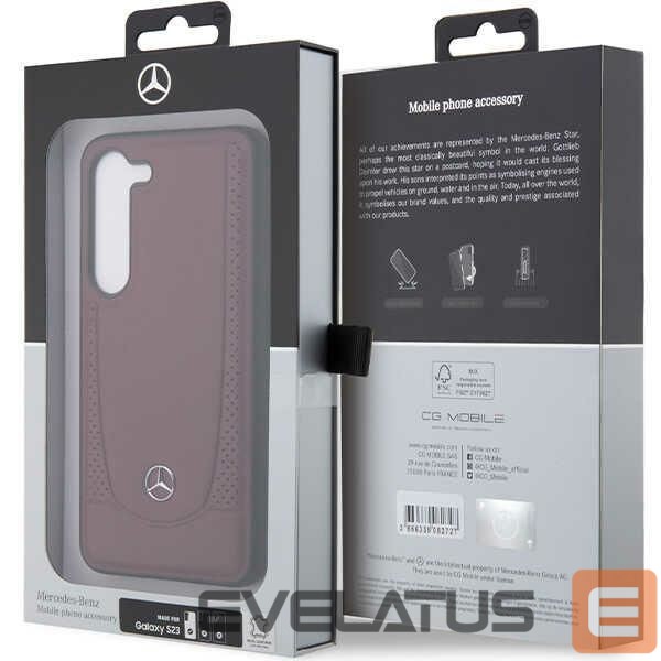 Back panel cover Mercedes-Benz Mercedes MEHCS23SARMRE S23 S911 red/red hardcase Leather Urban Bengale