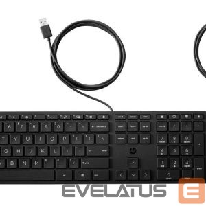 Computer keyboard HP  HP 320MK USB Wired Mouse Keyboard Combo, spill resistant – Black - EST 